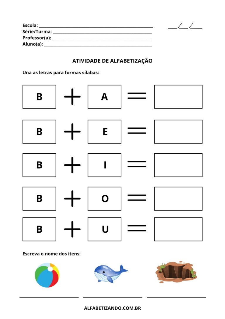 27 Atividades de Alfabetização para 1º Ano – Alfabetizando